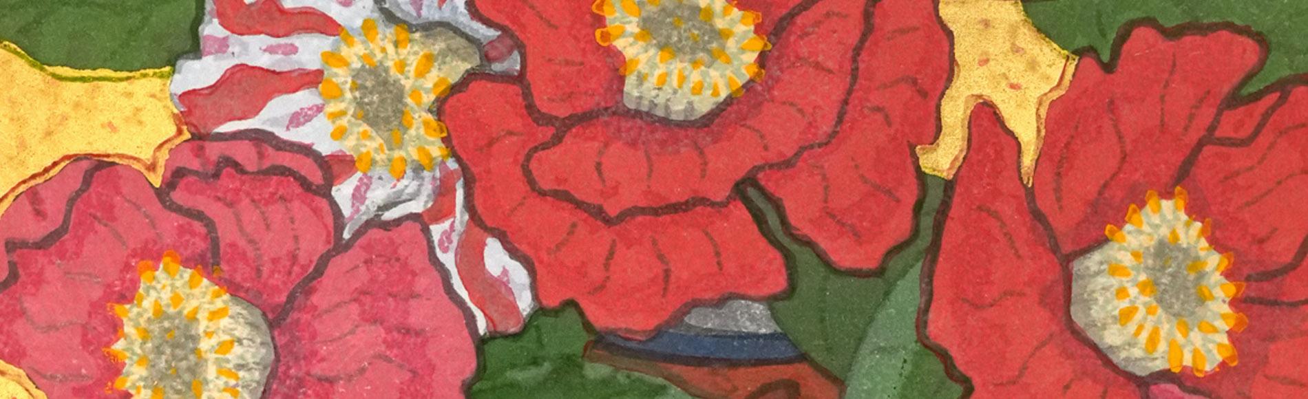 Red Camellia by Yowsaku Sekino