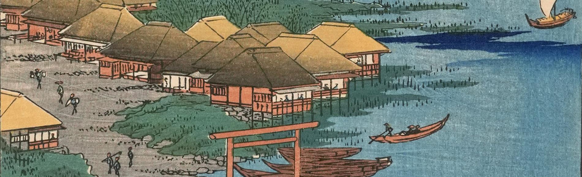 Hitachi Province, Kashima Grand Shrine by Hiroshige