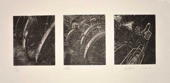 Untitled (Bicycles) by Li, Yansong, Mezzotint