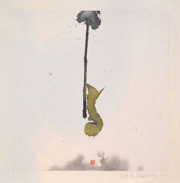 Introspection by Zhang, Yuanfeng, Ink Painting