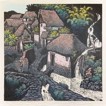 Hani Mill by Shi, Yi, Woodblock Print
