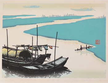 Spring in Jiangnan by Lu, Ping, Woodblock Print