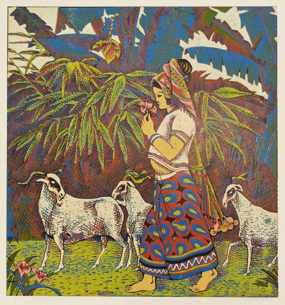 Going Home by Yang, Yongsheng, Woodblock Print