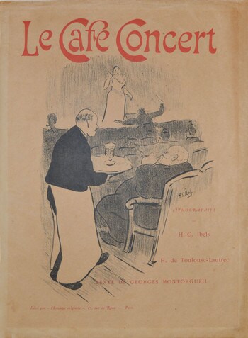 Portfolio Cover: Le Cafe Concert by ToulouseLautrec, Henri de, Lithograph