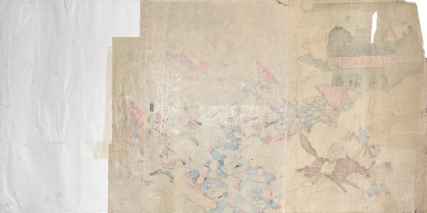 Attacking Port Arthur by Toshimasa, Woodblock Print
