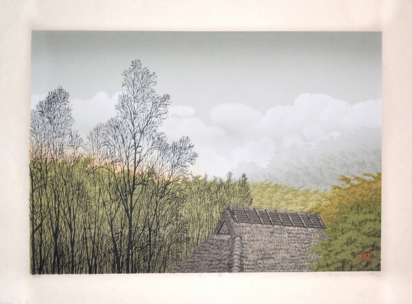 Spring Cloud by Miyamoto, Shufu, Woodblock Print