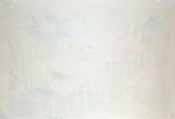 Iris and Dragonfly by Tokuriki, Tomikichiro, Woodblock Print