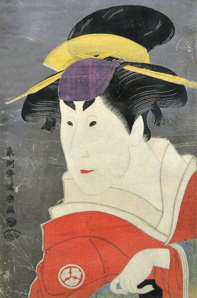 Actor Osagawa Tsuneyo II as Ippei's Older Sister Osan by Sharaku, Woodblock Print