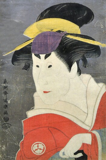 Actor Osagawa Tsuneyo II as Ippei's Older Sister Osan by Sharaku, Woodblock Print