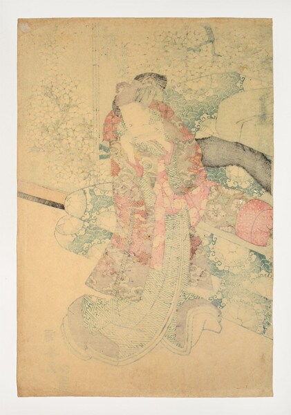 Kabuki Actor Segawa Kikunojo by Kuniyasu, Woodblock Print