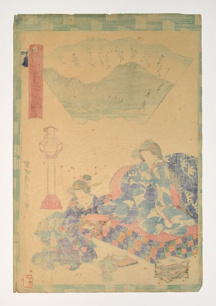 Beauties by Kunisada II (aka Kunimasa III, Toyokuni IV), Woodblock Print