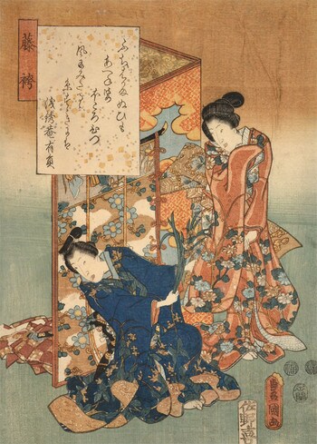 Chapter 30: Fujibakama by Toyokuni III, Woodblock Print