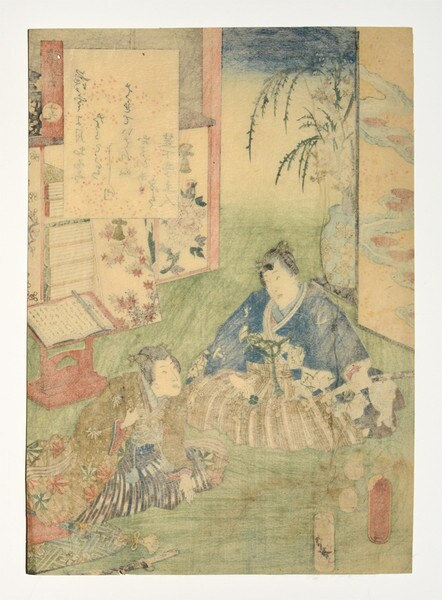 Chapter 19: Usugumo by Toyokuni III, Woodblock Print