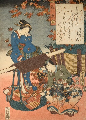 Chapter 16: Sekiya by Toyokuni III, Woodblock Print