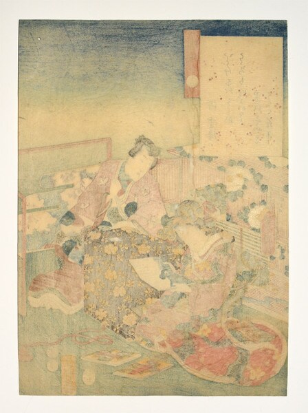 Chapter 17: Eawase by Toyokuni III, Woodblock Print