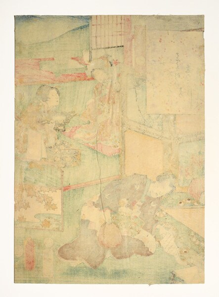 Chapter 36: Kashiwagi by Toyokuni III, Woodblock Print