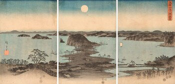 Night View of Eight Scenic Places in Kanazawa by Hiroshige, Woodblock Print