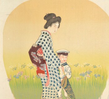 Iris Garden by Unsigned / Unknown Artist, Woodblock Print
