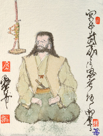 Miyamoto Musashi by Shimotakahara, Nobuteru, Watercolor