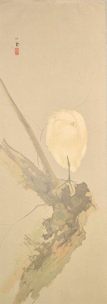 Crane on Branch by Seiho, Prints
