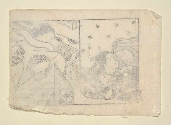 Silently by Sukenobu, Woodblock Print