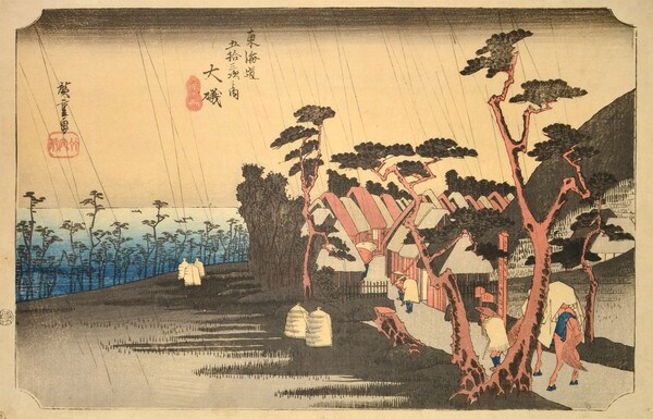Oiso by Hiroshige, Woodblock Print