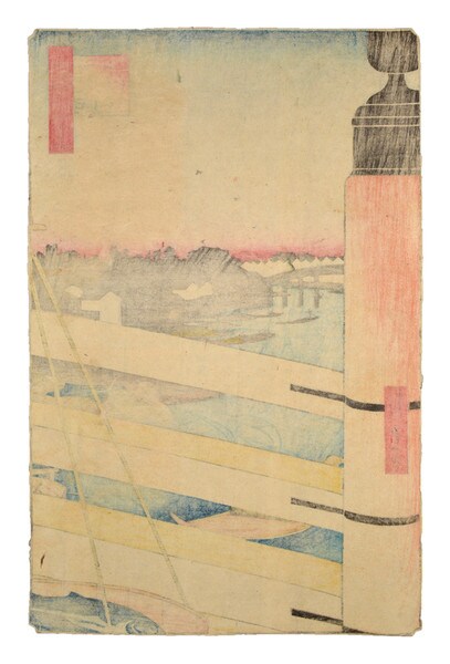 Nihonbashi Bridge and Edobashi Bridge by Hiroshige, Woodblock Print