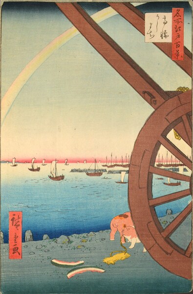 Ushimachi, Takanawa by Hiroshige, Woodblock Print