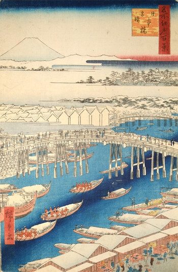 After Snow at Nihonbashi by Hiroshige, Woodblock Print