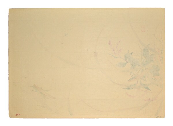 Grasshopper and Rice by Mori, Shunkei, Woodblock Print