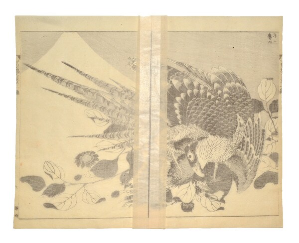 Fuji in a Dream (Yume no Fuji) by Hokusai, Woodblock Print