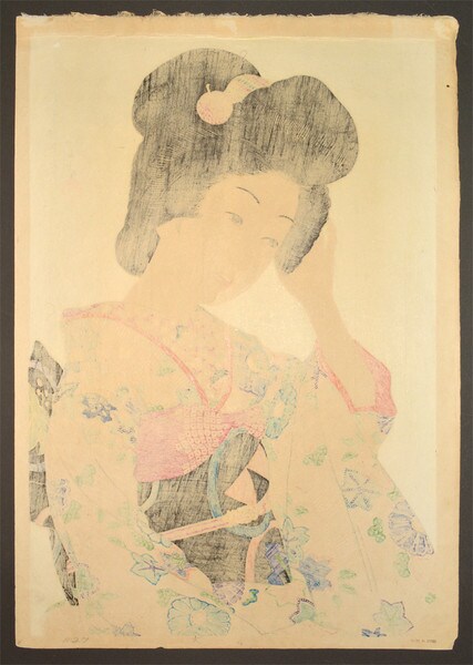 Departing Spring (Yuku haru) by Hasui, Woodblock Print