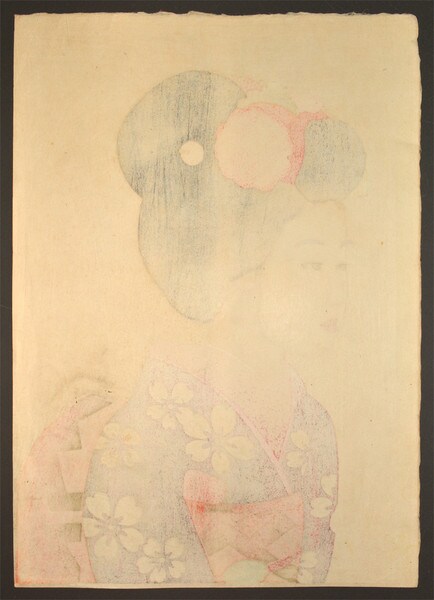Maiko (Apprentice Geisha) by Toyonari, Woodblock Print