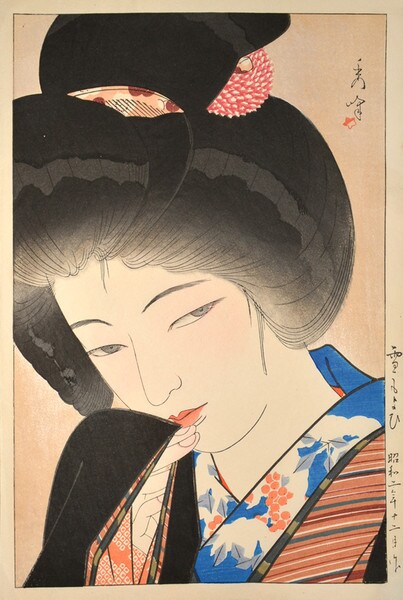 It Looks Like Snow by Shuho, Woodblock Print
