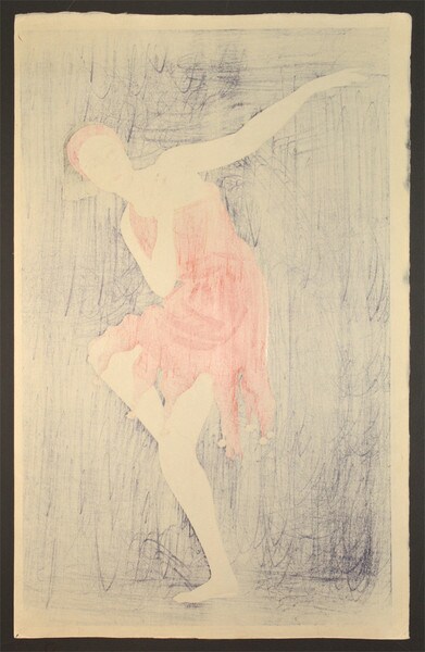 Western Style Dancing by Kiyoshi, Woodblock Print