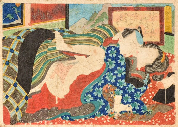 The Squeeze by Toyokuni III, Woodblock Print