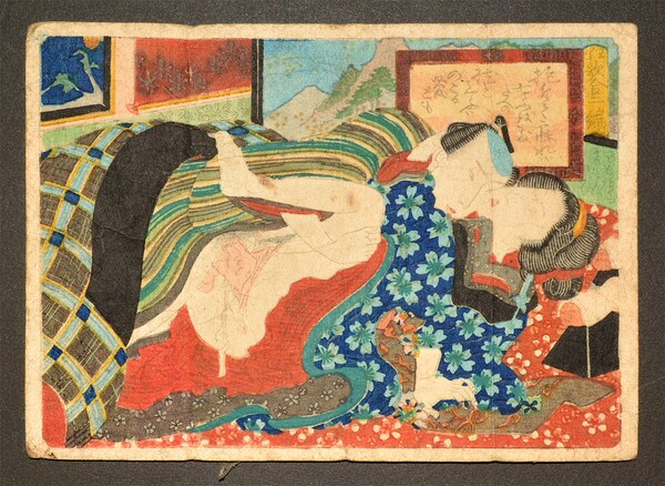 The Squeeze by Toyokuni III, Woodblock Print