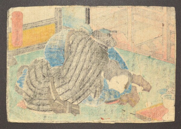 The Widow: It Happened Upstairs by Toyokuni III, Woodblock Print