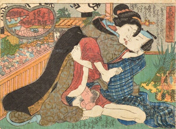 September: Festival Time by Toyokuni III, Woodblock Print