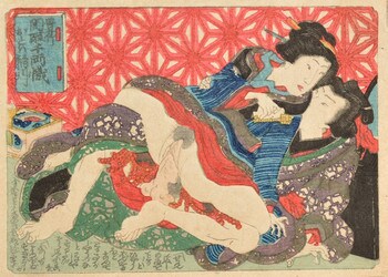 Sekitori Sumo Wrestler by Toyokuni III, Woodblock Print