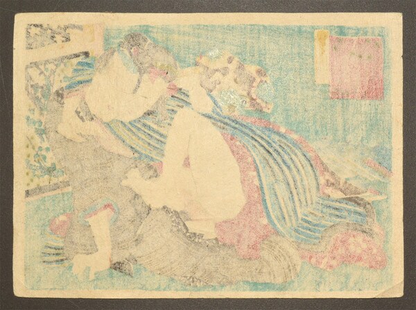 Hold on Tight by Toyokuni III, Woodblock Print