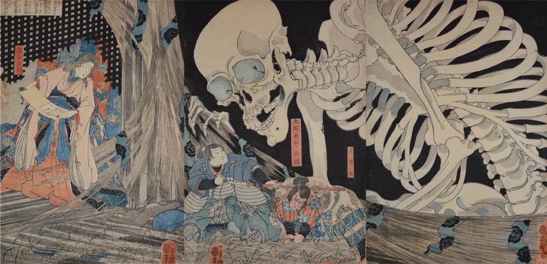 Takiyasha And Skeleton Specter In The Ruined Palace At Soma Kuniyoshi Ronin Gallery