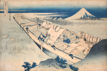 Ushibori in Hitachi Province by Hokusai, Woodblock Print