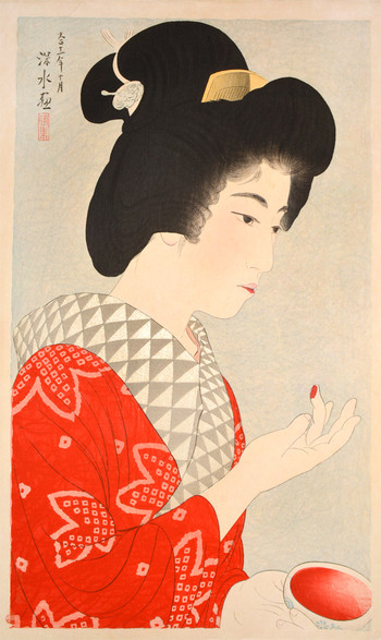 Rouge by Shinsui, Woodblock Print