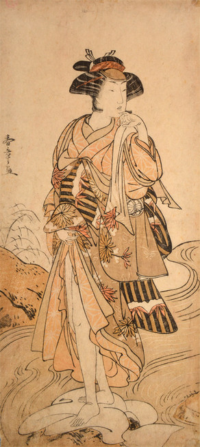 Kabuki Actor Segawa Kikunojo III by Shunsho, Woodblock Print