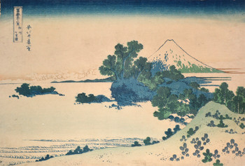 Shichirigahama in Sagami Province by Hokusai, Woodblock Print