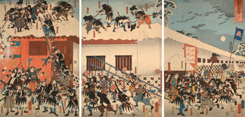 Account of the Loyal Retainers: The Longawaited Raid by Kuniyoshi, Woodblock Print