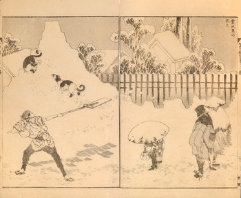 Fuji the Day After Snow by Hokusai, Woodblock Print