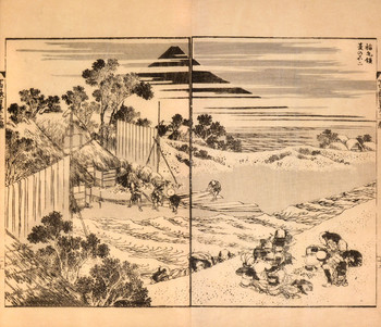 Summer Fuji in Inageryo by Hokusai, Woodblock Print