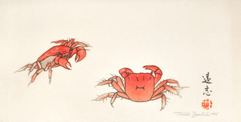 Crabs by Yoshida, Toshi, Woodblock Print